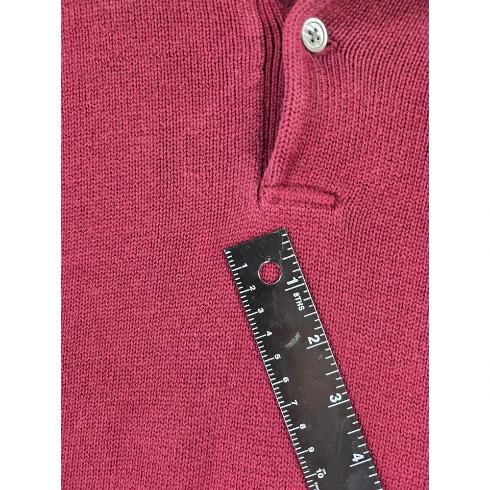Polo Ralph Lauren Men's‎ Burgundy Knit Long Sleeve Sweater Shirt Size XL